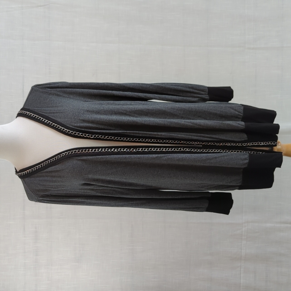 Vivienna Tam long cardigan sweater, chain detail, women's extra large - Picture 3 of 10